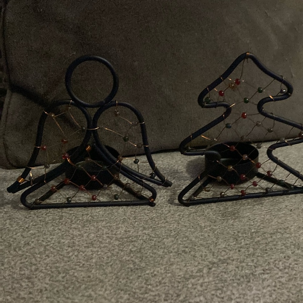 4.5 inch by 4 inch votive candle holders (two)